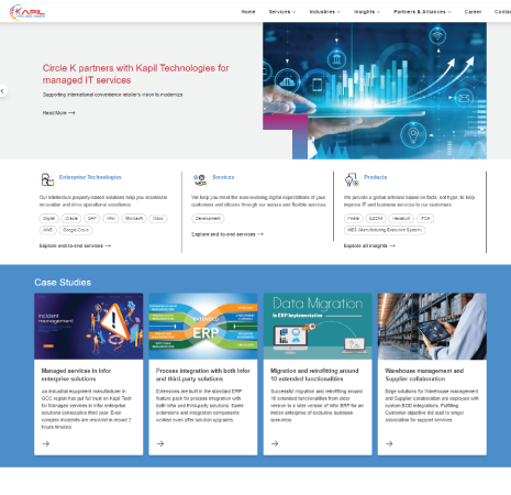Kapil Technology Website — Corporate website design and development